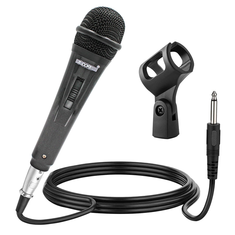 5 Core Microphone Professional Dynamic Karaoke XLR Wired Mic w ON/OFF Switch Pop Filter Cardioid Unidirectional Pickup Handheld Micrófono -PM 816-0