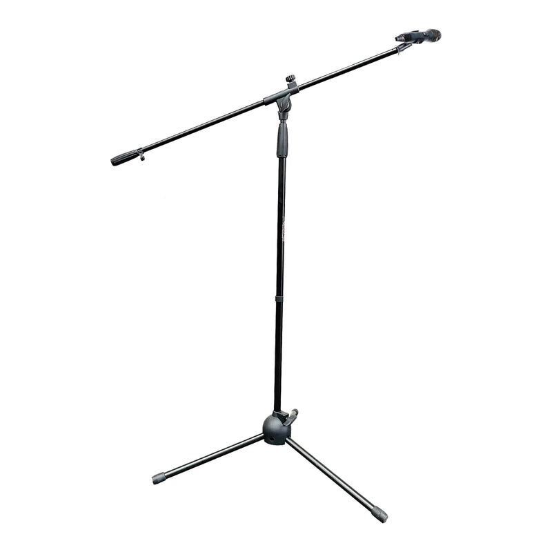 5 Core Foldable Tripod Microphone Stand - Universal Mic Mount, Height Adjustable from 36 to 65 Inch w/ Extending 30 Telescoping Boom Arm - Knob Tension Lock Mechanism w/ Mic Clip MS 080-0
