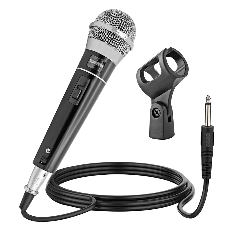 5 CORE Premium Vocal Dynamic Cardioid Handheld Microphone Unidirectional Mic with 12ft Detachable XLR Cable to inch Audio Jack and On/Off Switch for Karaoke Singing PM 100-0