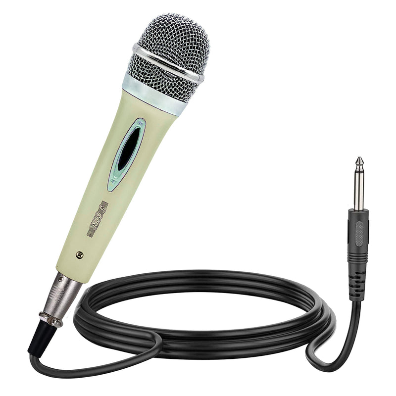 5 CORE Premium Vocal Dynamic Cardioid Handheld Microphone Unidirectional Mic with 12ft Detachable XLR Cable to inch Audio Jack and On/Off Switch for Karaoke Singing (White) PM 286 WH-0