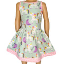 AnnLoren Little & Big Girls Magical Unicorns Rainbows Sleeveless Dress Party Outfit-0