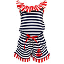 AnnLoren Girls Anchors Away Nautical Jumpsuit Summer Romper-0