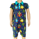 AnnLoren Spaceship short sleeve Collar Baby/Toddler Boys Romper-1