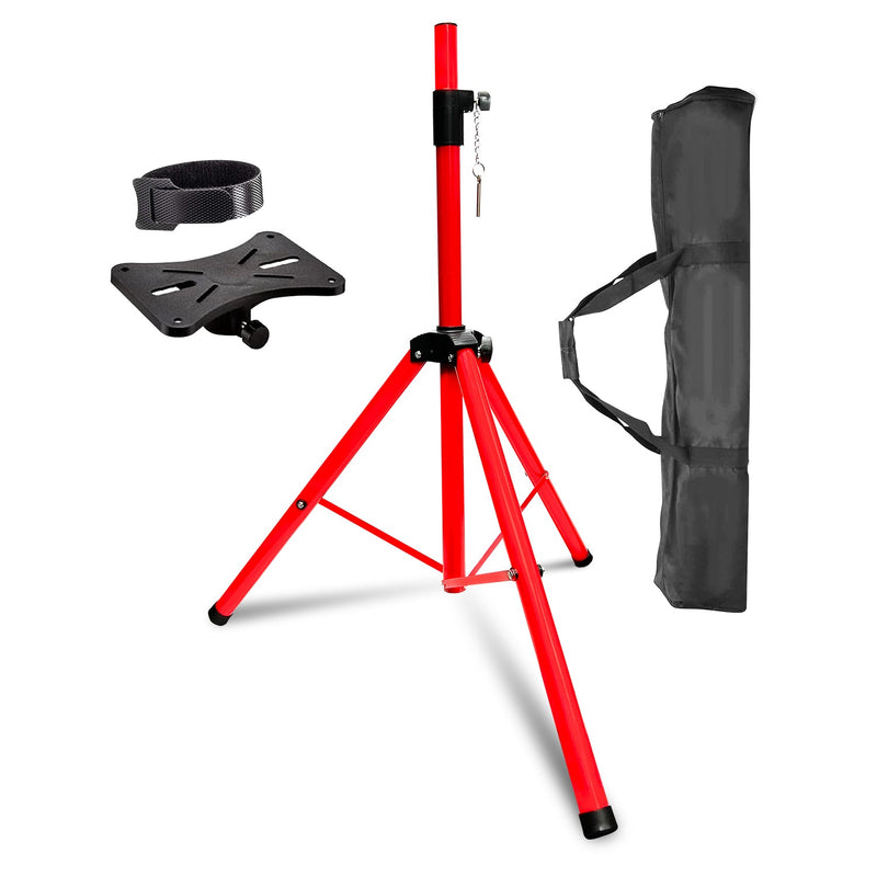 5 Core Speakers Stands 1 Piece Red Heavy Duty Height Adjustable Tripod PA Speaker Stand For Large Speakers DJ Stand Para Bocinas Includes Carry Bag- SS HD 1 PK RED BAG-0