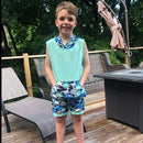 AL Limited Boys Dinosaur Hoodie Kangaroo Pocket Short Set Outfit-5