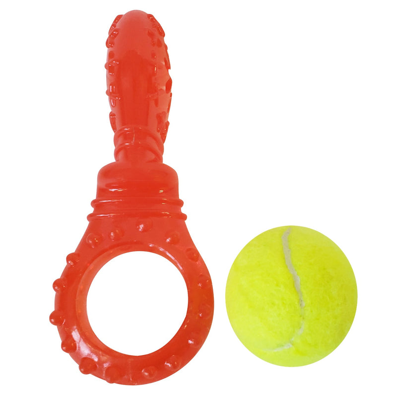 Eco-Friendly Squeaky TPR Tennis Ball Dog Toy with Treat Fill-3