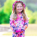AnnLoren Girls Pink, Orange & Purple Tie Dye Ruffle Hoodie 2 Pc Fashion Track Suit-8