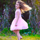 AnnLoren Girls Dress Pink Tulle & Pink Arabesque Easter Party Dress-2