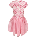 AnnLoren Girls Dress Pink Tulle & Pink Arabesque Easter Party Dress-5
