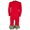 AnnLoren Baby Girls Leopard Valentines Holiday Heart Romper Outfit One Piece-5