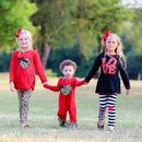 AnnLoren Girls Winter Leopard Heart Holiday Dress Tunic & Leggings Set Outfit-6