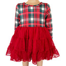 Boutique Red Plaid Tutu Dress Christmas Holiday Dress-1