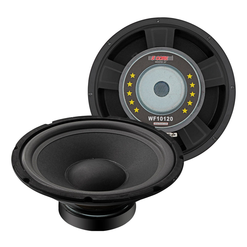 5 Core 10 Inch Woofer 1Pc 750W PMPO Subwoofer Speakers 75W RMS Raw Replacement Woofer Pro Audio DJ Sub Woofer - WF 10120 4OHM-0