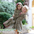 AnnLoren Girls Leopard Ruffle Hoodie 2 Pc Fashion Track Suit-9