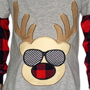 AnnLoren Baby Boys Unisex Holiday Christmas Reindeer Plaid Cotton Romper-4