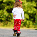 AL Limited Girls LOVE Christmas Top & Red Polka Dot Ruffle Pants Set-5