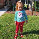 AL Limited Girls Christmas Holiday Santa Tunic Polka dot Pants Party Outfit-7