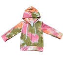 Girls Boutique Pink Green Tie Dye Hoodie Sweatshirt Top-0