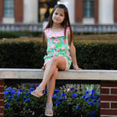 Girls Jumpsuit Shabby Chic Floral Spring Summer Romper-7