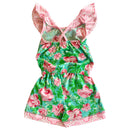 Girls Jumpsuit Shabby Chic Floral Spring Summer Romper-1