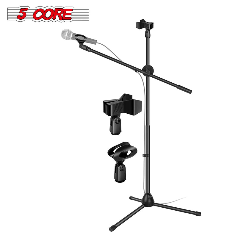 5Core  Microphone Stand - Universal Mic Stand and Height Adjustable Mic Arm Boom Arm MS DBL-2