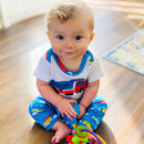 AnnLoren Baby Boys Layette Cars Trucks Onesie Pants Cap 3pc Gift Set Clothing-3