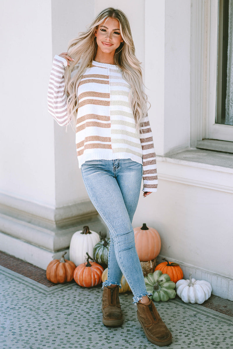 Magnolia Stripe Slouchy Sweater-5