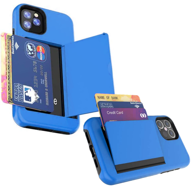 KP KOOL PRODUCTS New Quality Hard Back Phone Case with ID Credit Card Slot Holder Wallet Case for iPhone12 / 12 Pro or iPhone 12 Pro Max-6