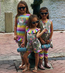 AnnLoren Little Big Girls Jumpsuit Magical Unicorn Rainbows Spring One Pc Boutique Clothing-4