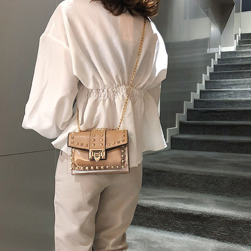 Betty Shoulder Bag -Clear/Tan-1