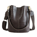 Blake Shoulder Bag -Chocolate Croc-1