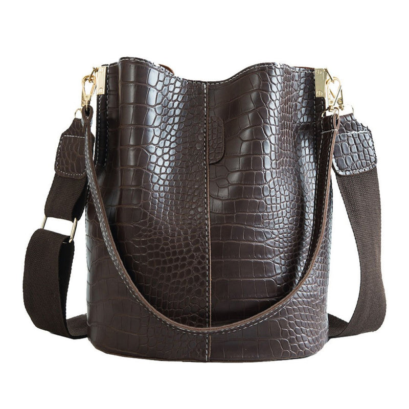 Blake Shoulder Bag -Chocolate Croc-1