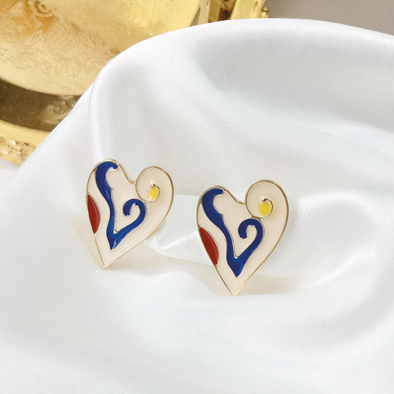 CB Heart Stud Earrings-1