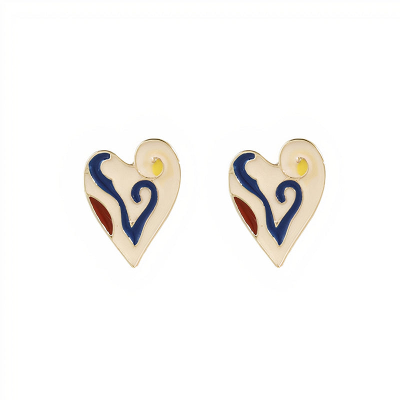 CB Heart Stud Earrings-0