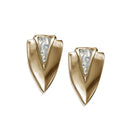 Chevron Earrings- Gold-0