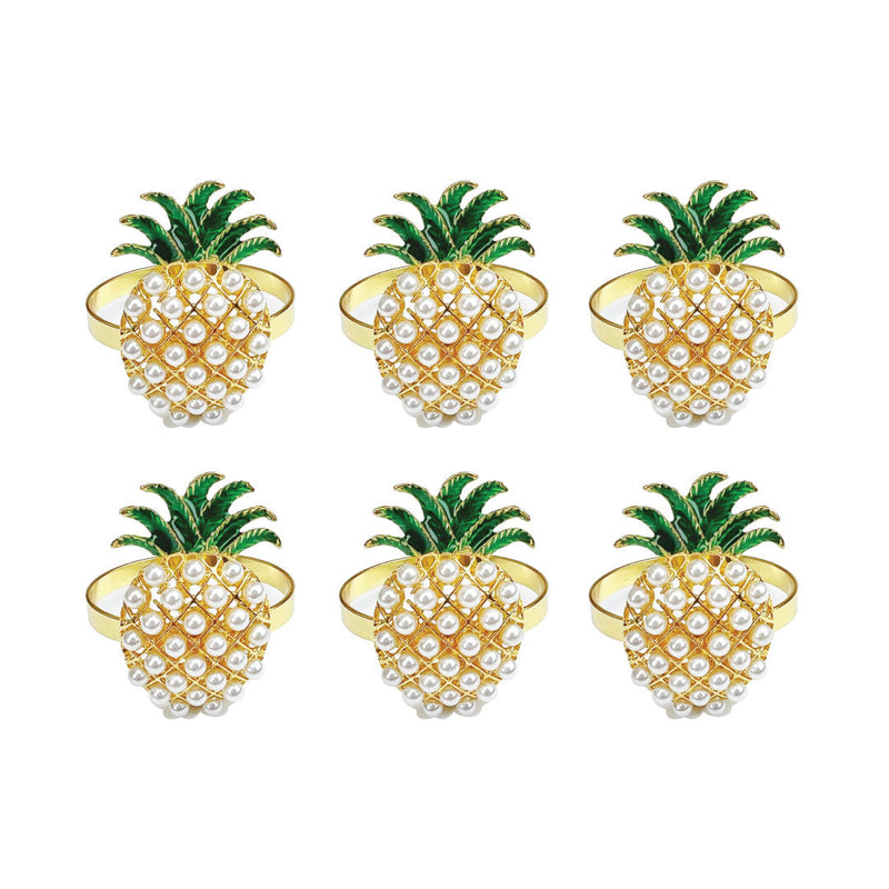 Pineapple Napkin Ring Set of 6-1