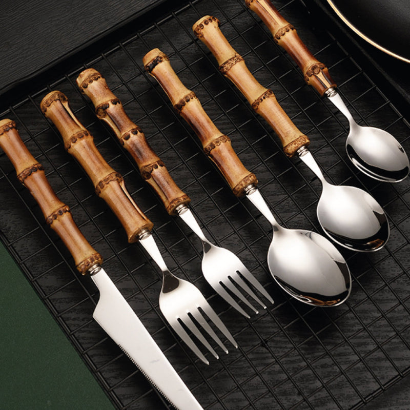Bamboo Flatware Place Set of 4-2