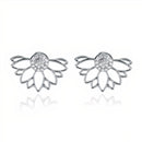 Crystal Earrings -Silver-0