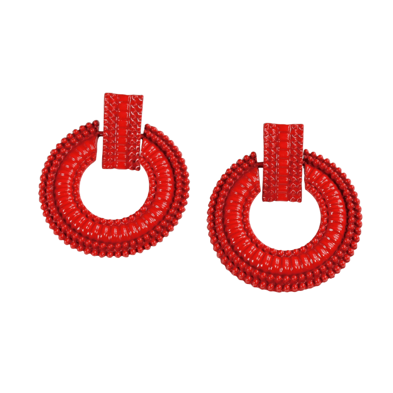 Petra -Red Earrings-0