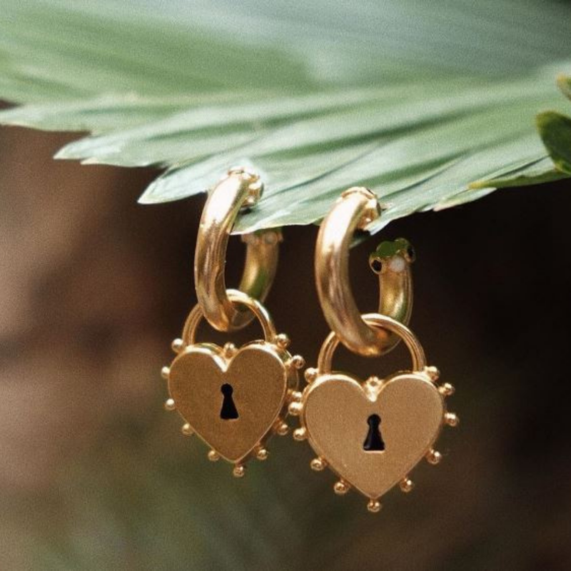 Locked Heart Earrings-2