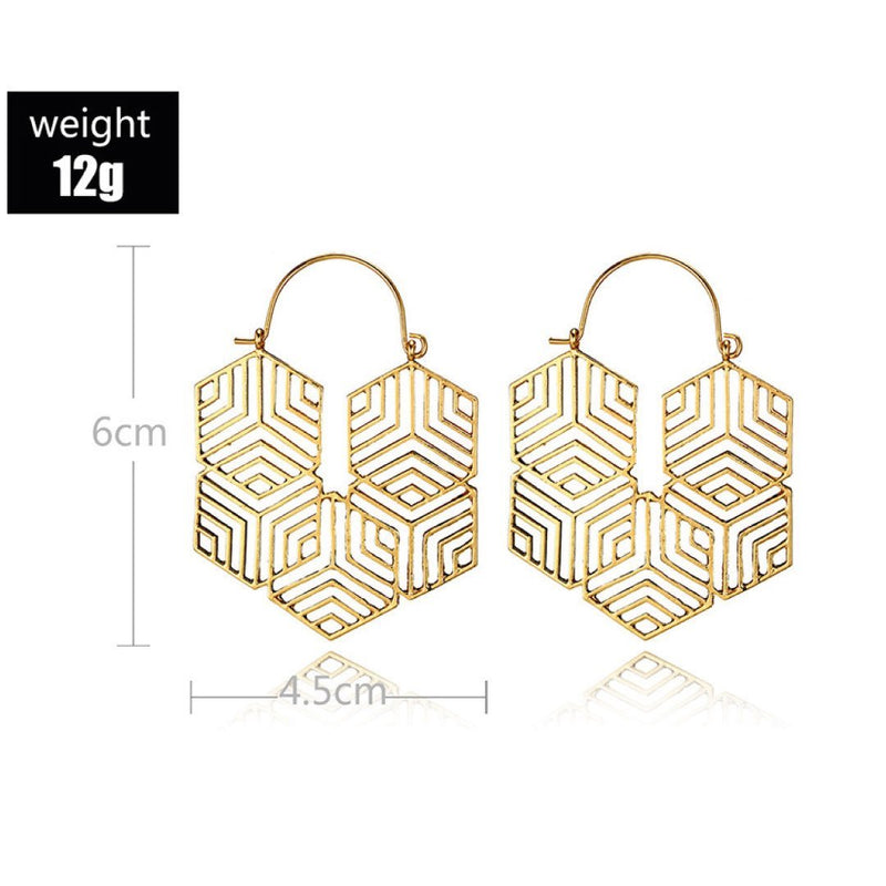 Hex -Gold Earrings-3