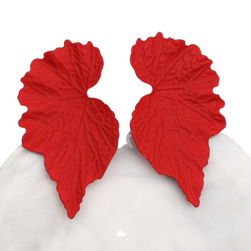 Mirrored Leaf Earrings-4