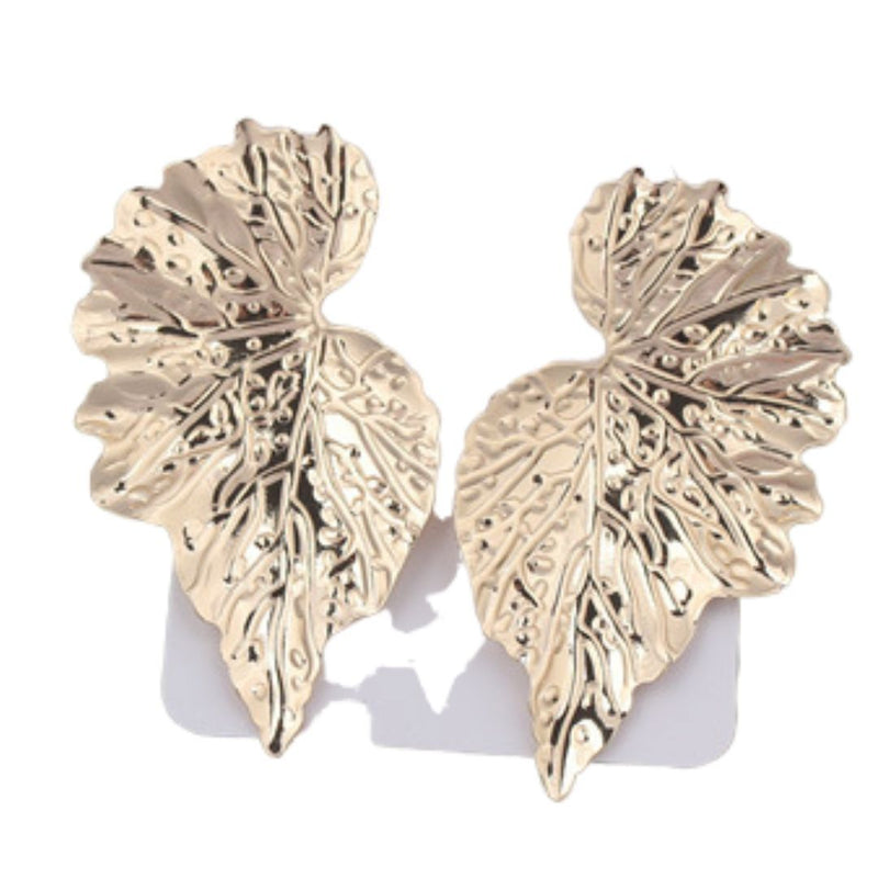 Mirrored Leaf Earrings-1