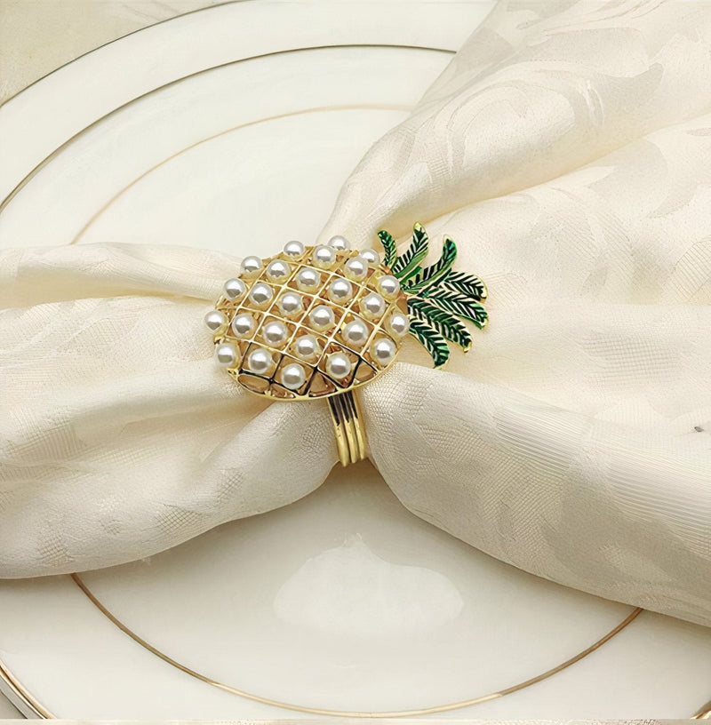 Pineapple Napkin Ring Set of 6-0