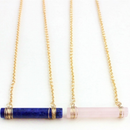 Quartz Cylinder Necklace-0