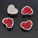 Red PavÃ© Heart -Silver Charms-0