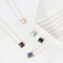 Square Drop Necklace-3