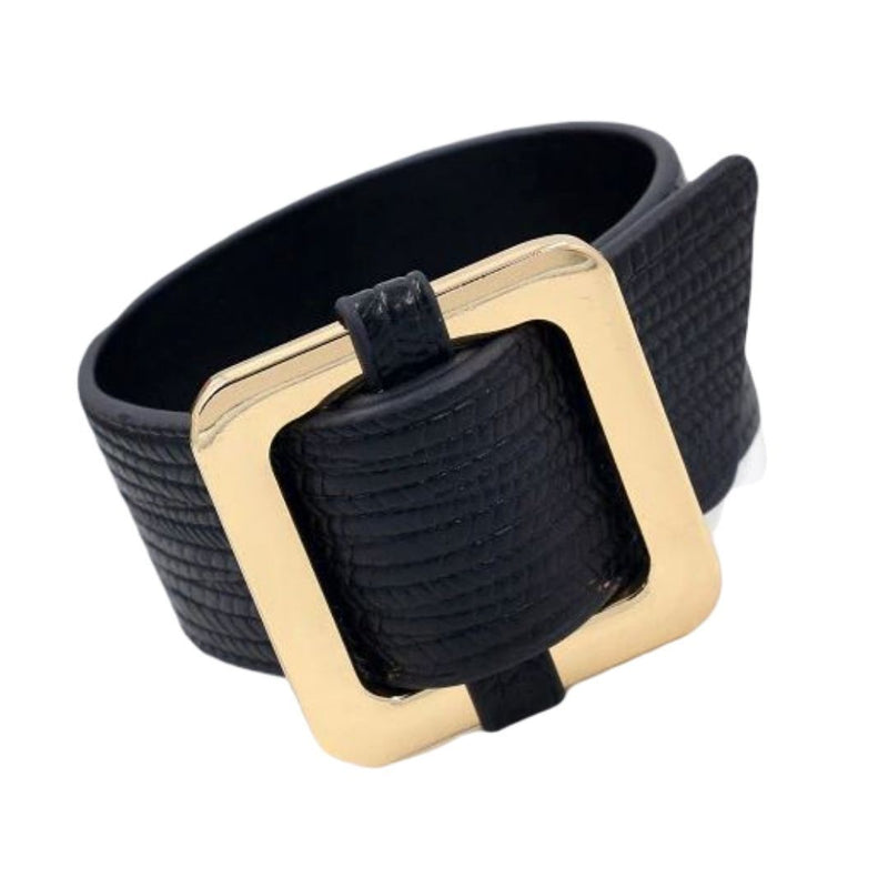 Square-Lock Bracelet -Black-0