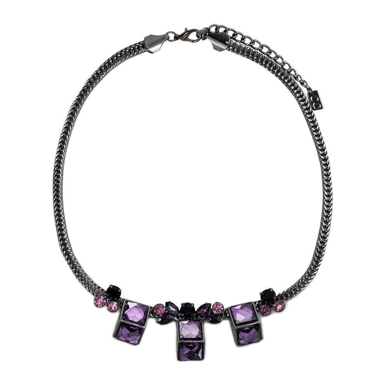 Sweet Geo Necklace - Plum-0