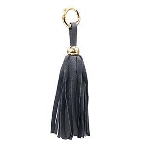 Leather Tassel -Dark Gray-0